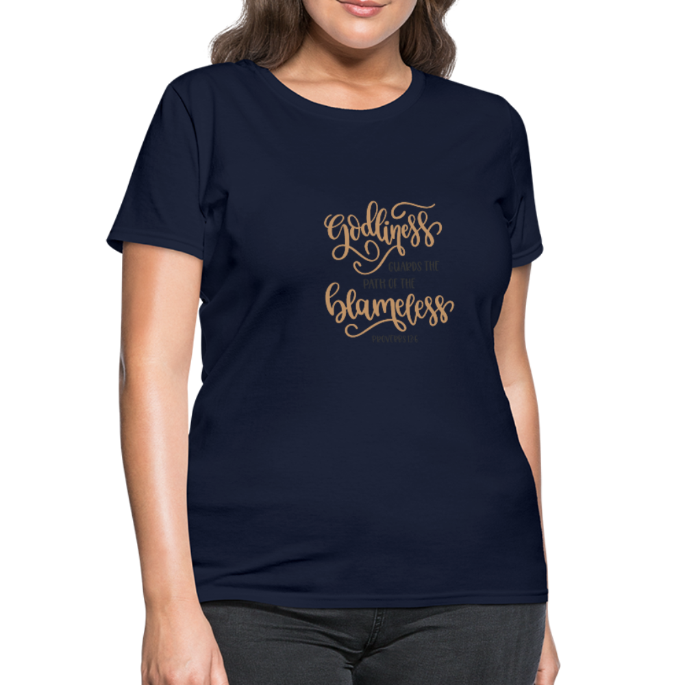 Proverbs 13:6 - Women's T-Shirt - navy