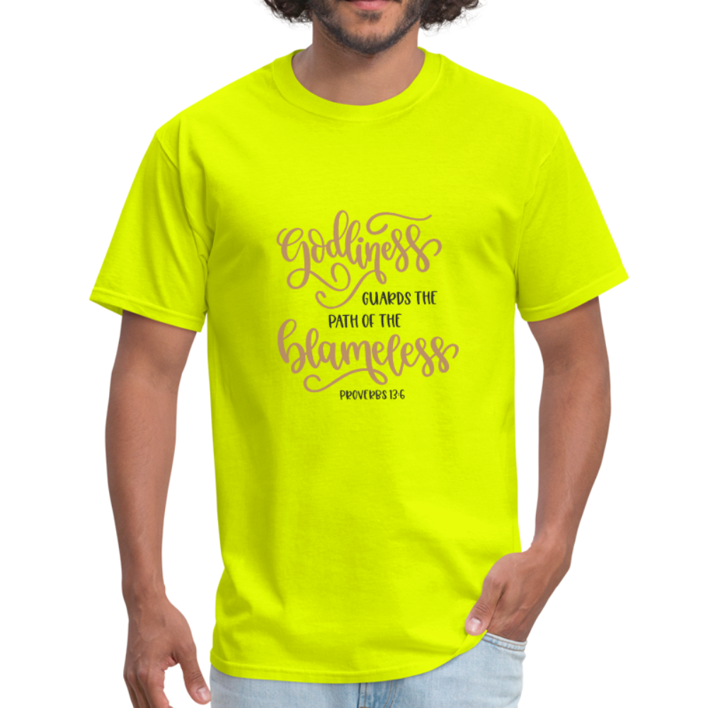 Proverbs 13:6 - Men's T-Shirt - safety green