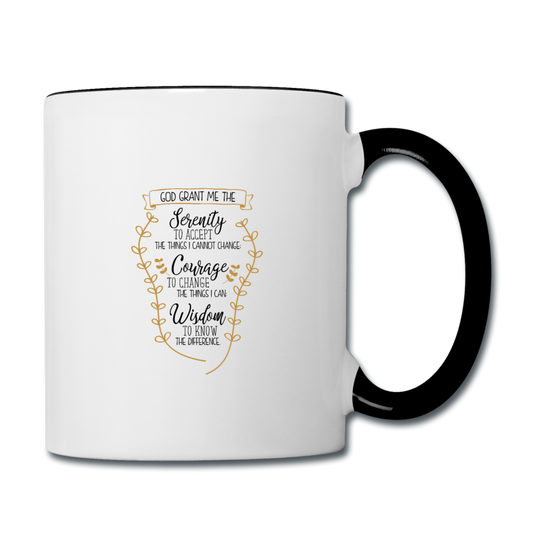 Serenity Prayer - Contrast Coffee Mug - white/black