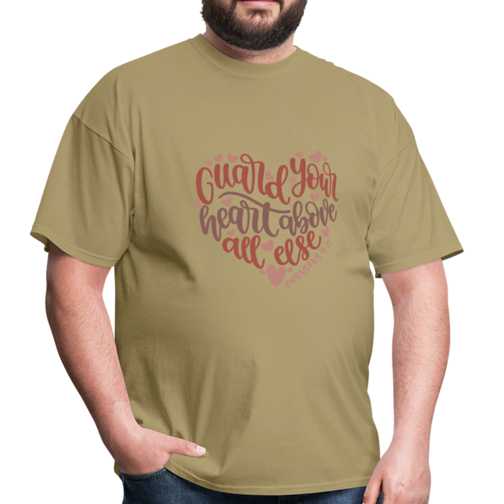 Proverbs 4:23 - Men's T-Shirt - khaki