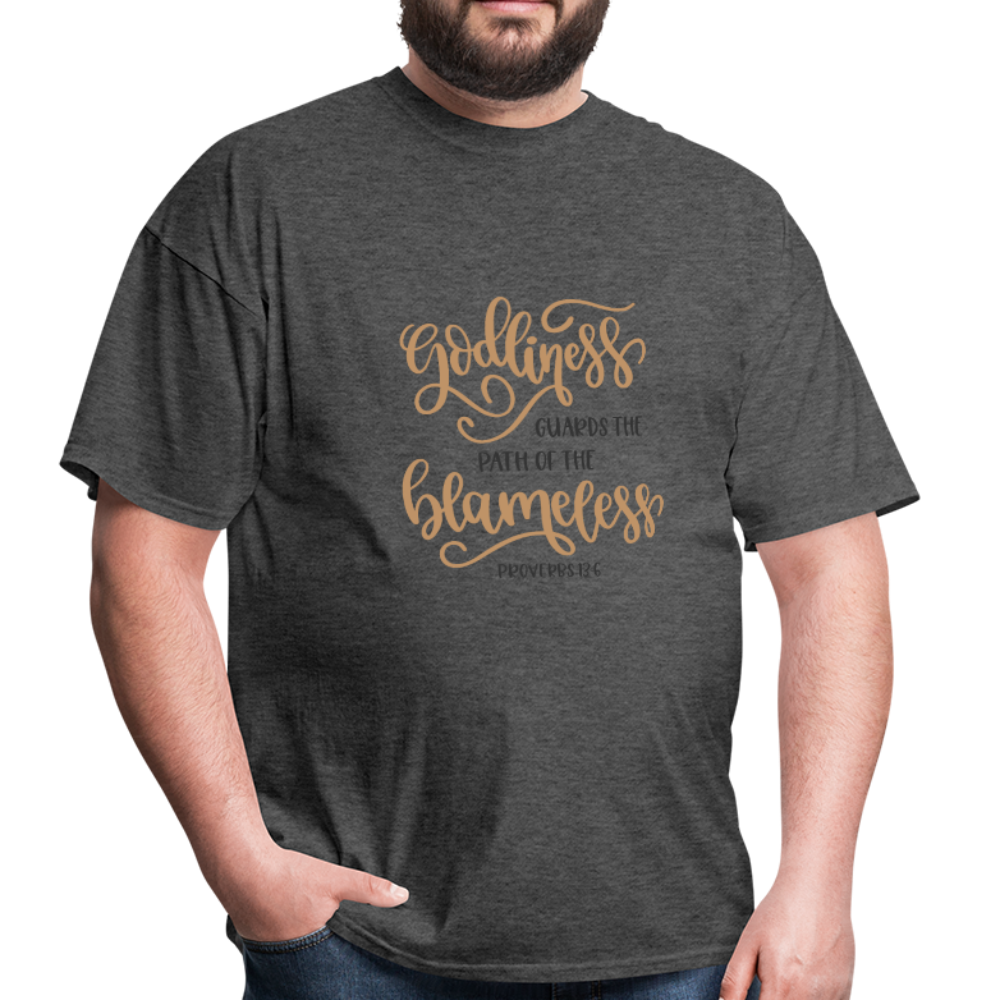 Proverbs 13:6 - Men's T-Shirt - heather black