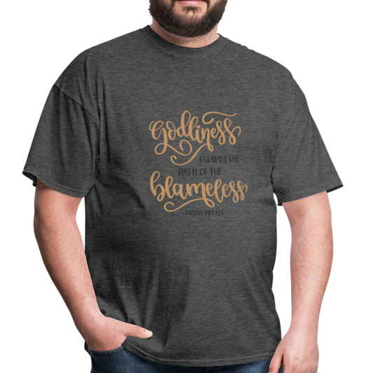 Proverbs 13:6 - Men's T-Shirt - heather black