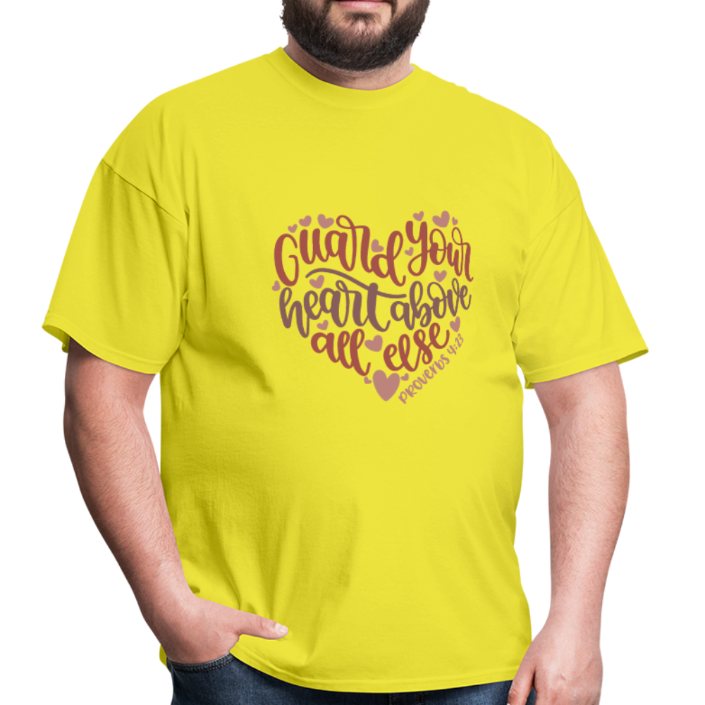 Proverbs 4:23 - Men's T-Shirt - yellow