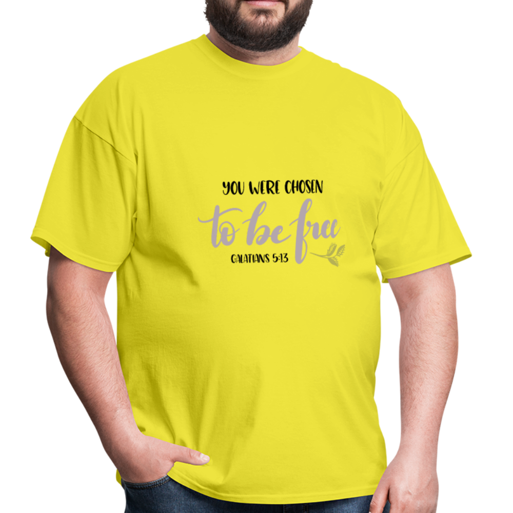 Galatians 5:13 - Men's T-Shirt - yellow