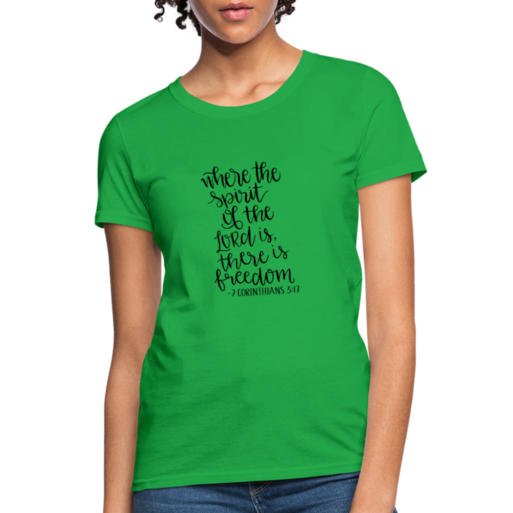 2 Corinthians 3:17 - Women's T-Shirt - bright green