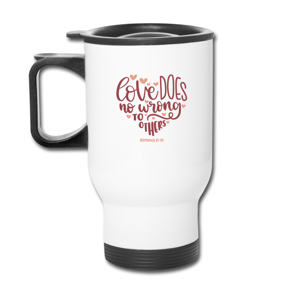 Romans 13:10 - Travel Mug - white