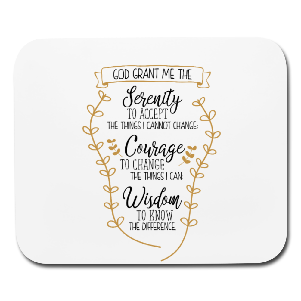 Serenity Prayer - Mousepad - Horizontal - white
