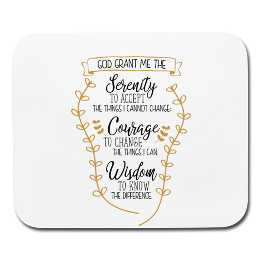 Serenity Prayer - Mousepad - Horizontal - white