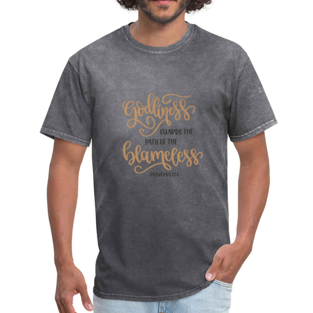 Proverbs 13:6 - Men's T-Shirt - mineral charcoal gray