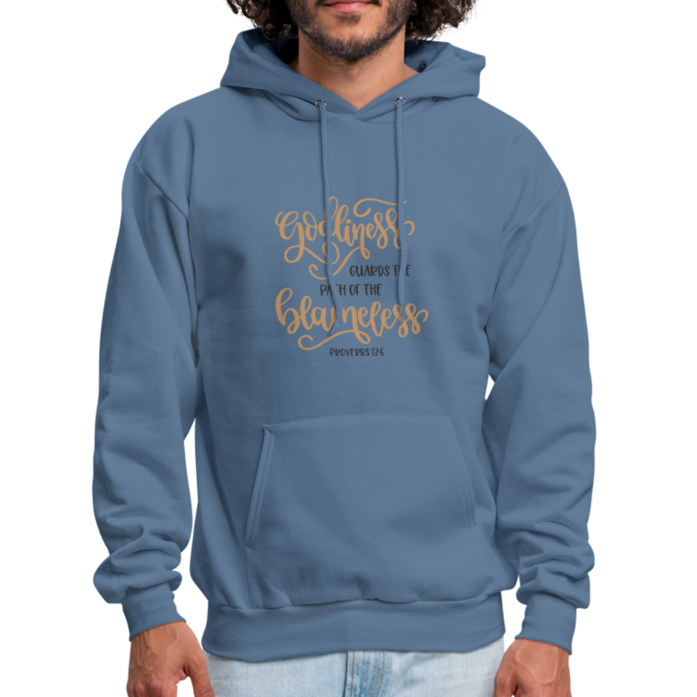 Proverbs 13:6 - Men's Hoodie - denim blue