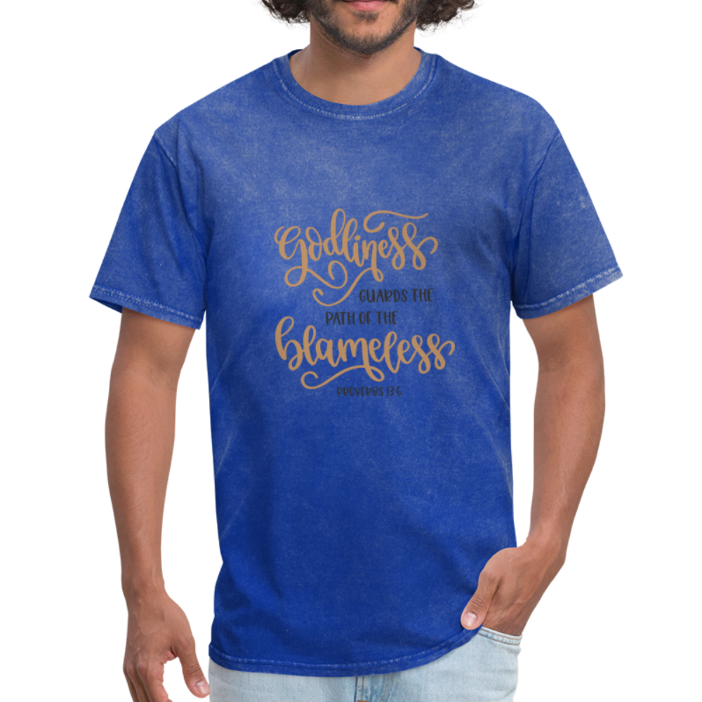 Proverbs 13:6 - Men's T-Shirt - mineral royal