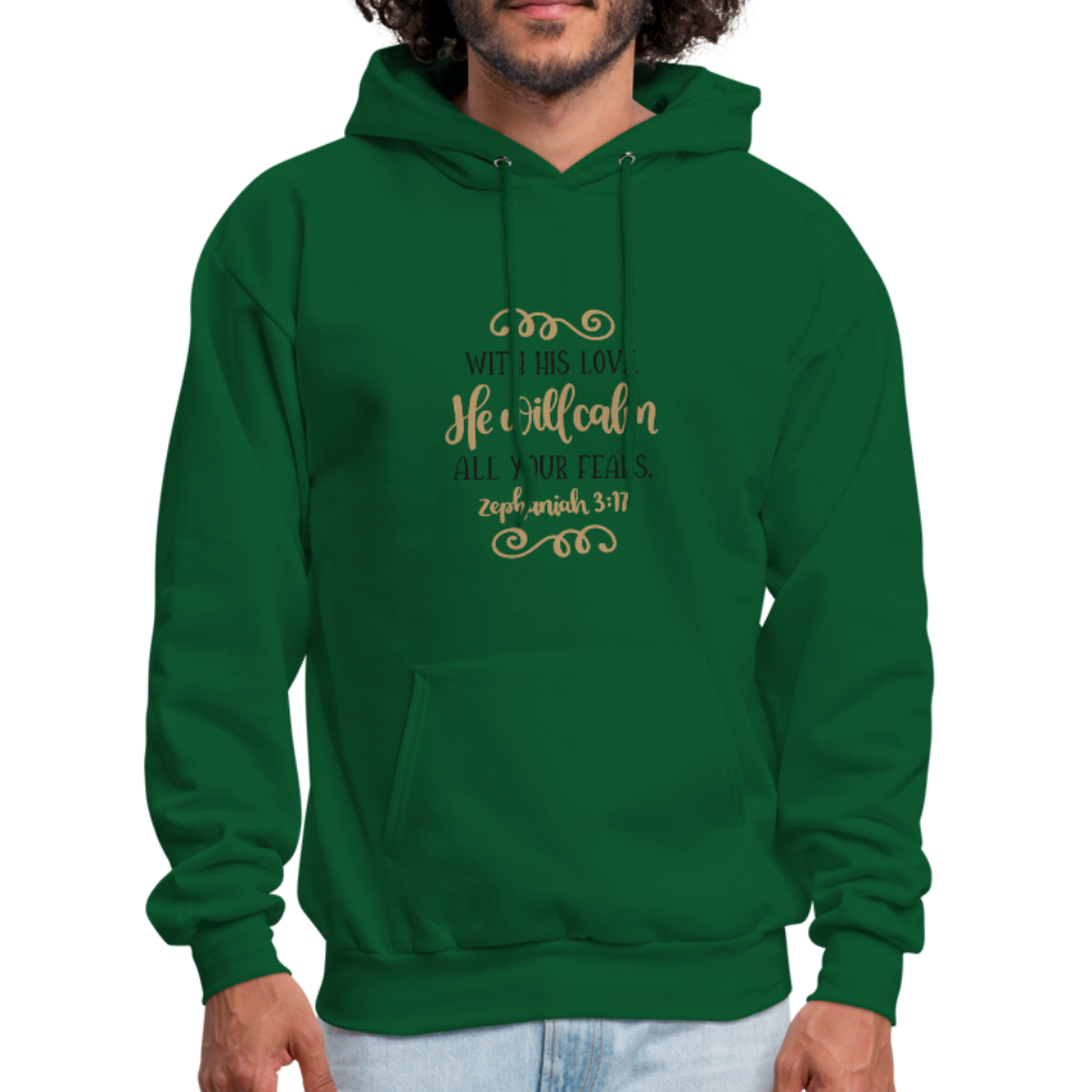 Zephaniah 3:17 - Men's Hoodie - forest green