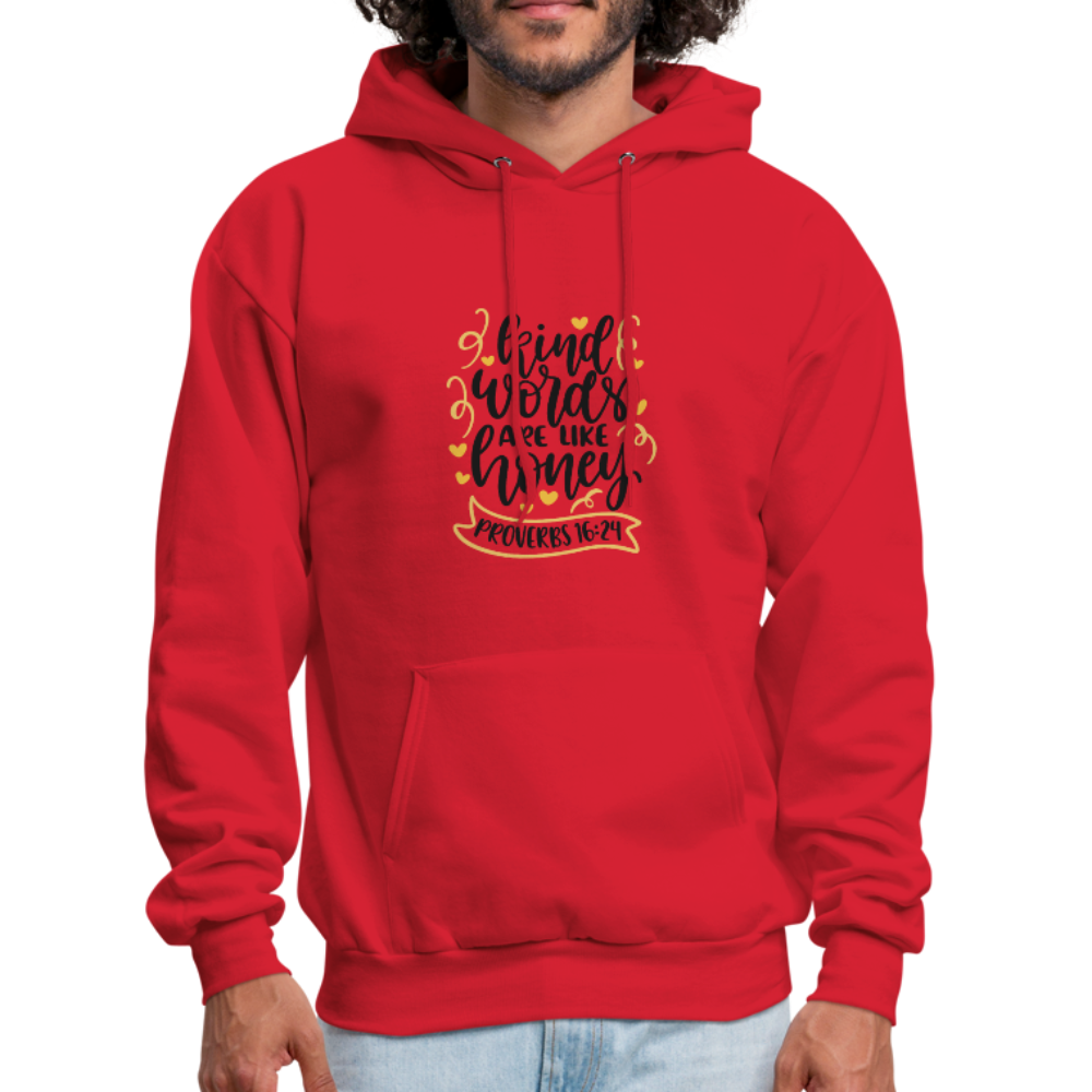 Proverbs 16:24 - Men's Hoodie - red