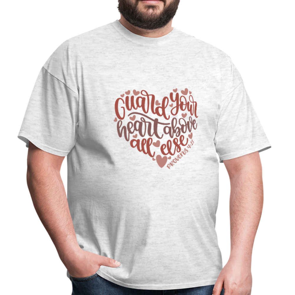 Proverbs 4:23 - Men's T-Shirt - light heather grey
