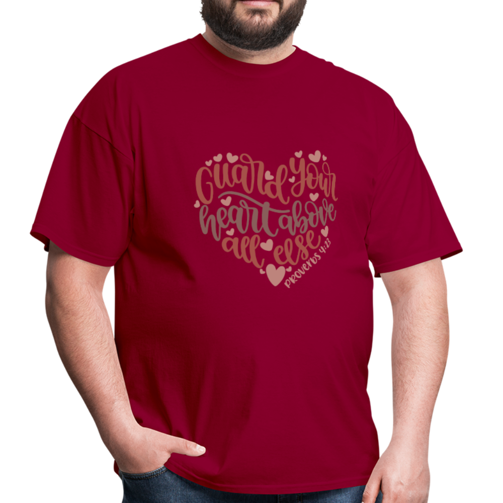 Proverbs 4:23 - Men's T-Shirt - dark red