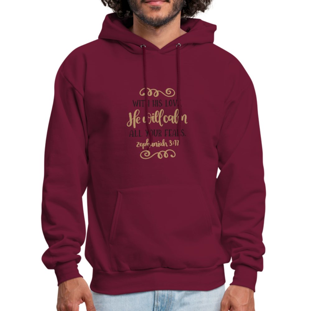 Zephaniah 3:17 - Men's Hoodie - burgundy