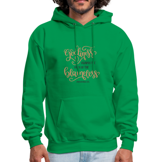 Proverbs 13:6 - Men's Hoodie - kelly green