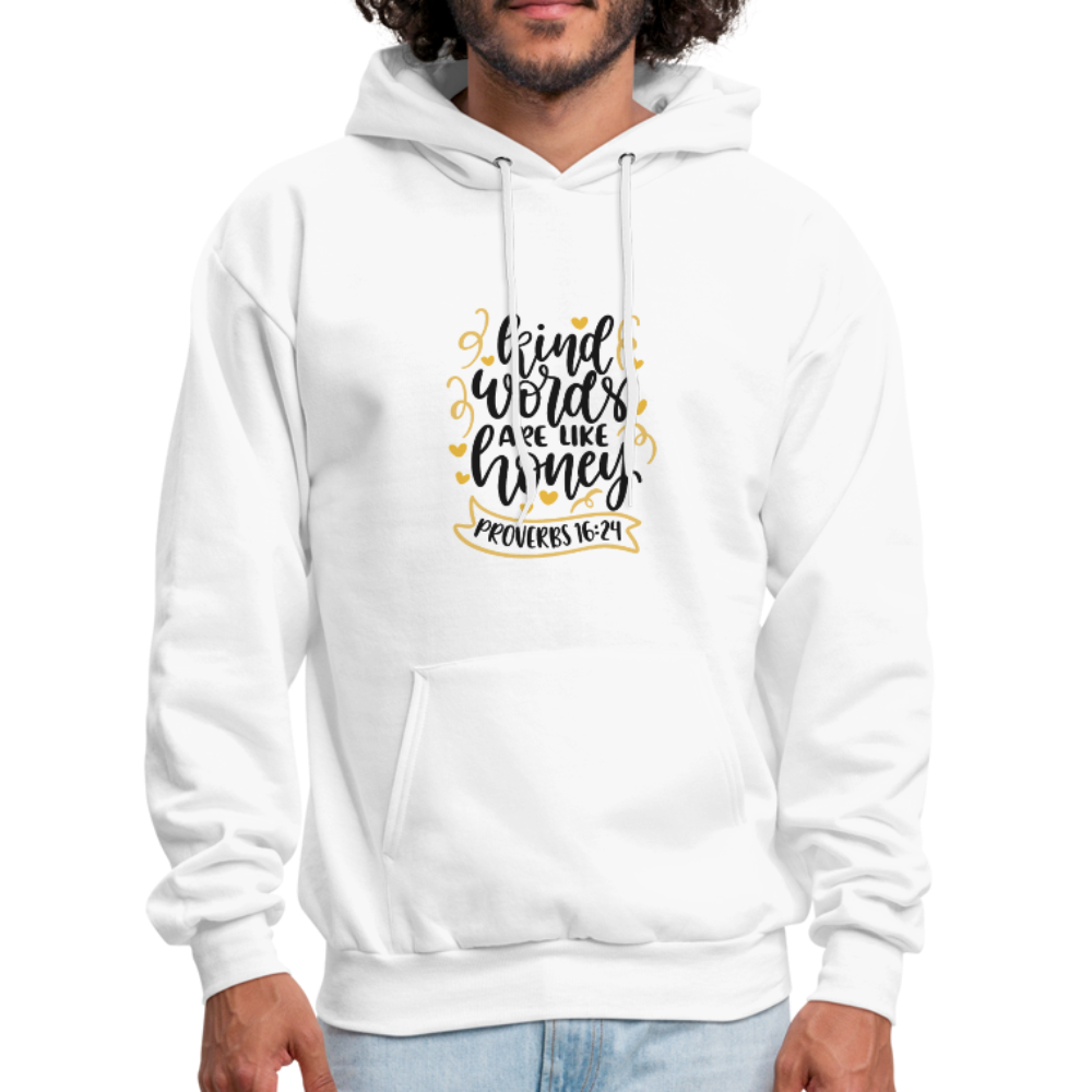 Proverbs 16:24 - Men's Hoodie - white