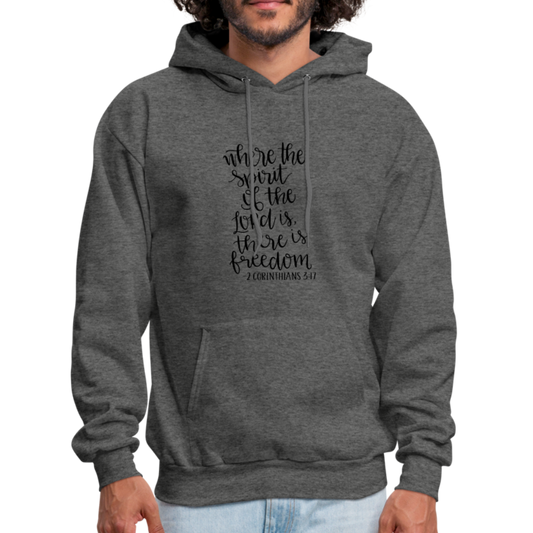 2 Corinthians 3:17 - Men's Hoodie - charcoal gray