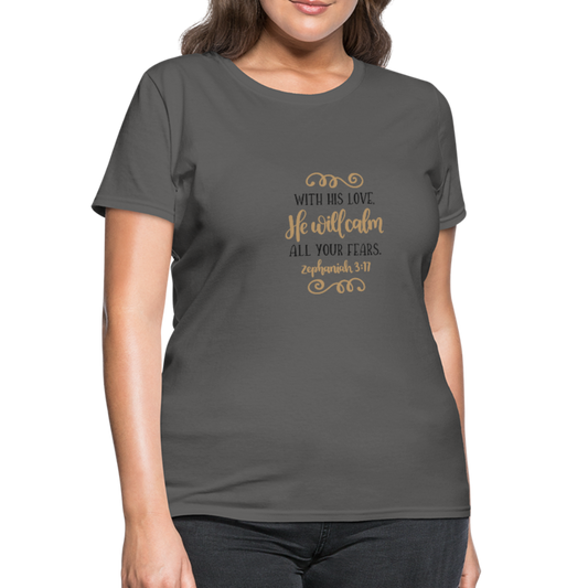 Zephaniah 3:17 - Women's T-Shirt - charcoal