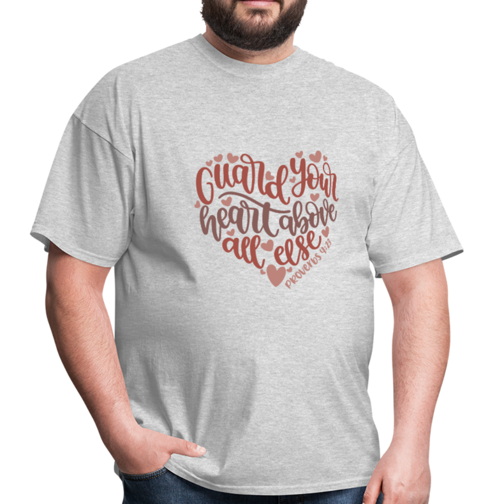 Proverbs 4:23 - Men's T-Shirt - heather gray