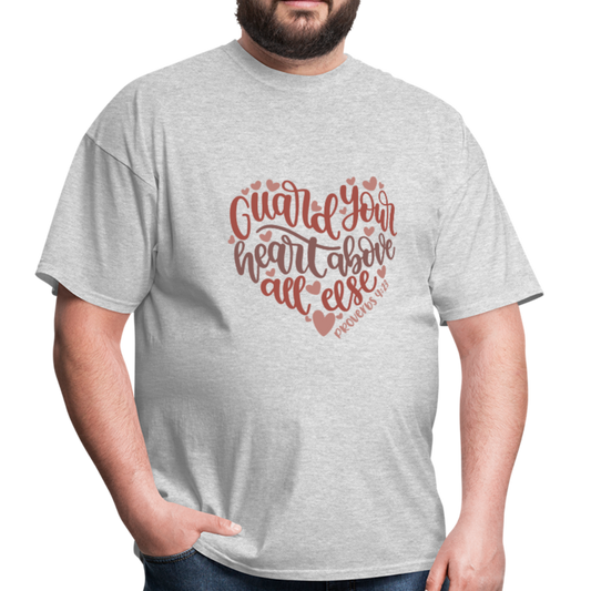Proverbs 4:23 - Men's T-Shirt - heather gray
