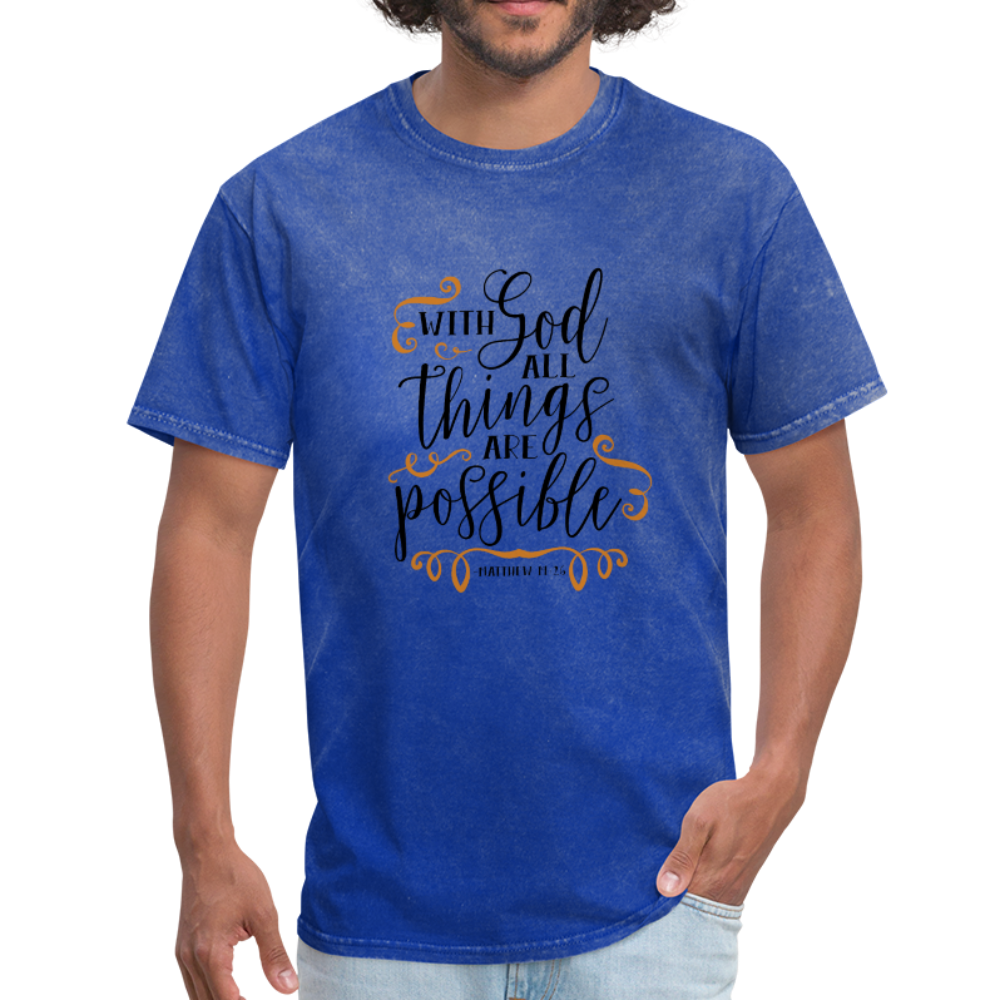 Matthew 19:26 - Men's T-Shirt - mineral royal