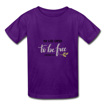 Galatians 5:13 - Youth T-Shirt - purple