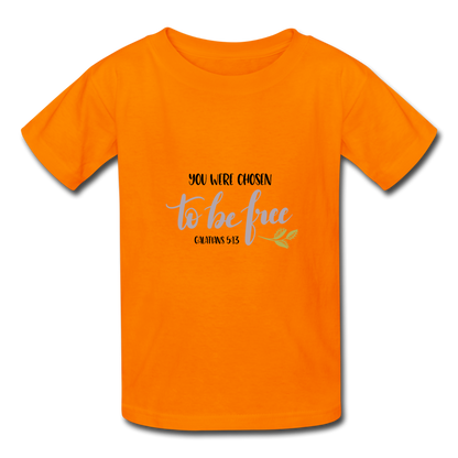 Galatians 5:13 - Youth T-Shirt - orange