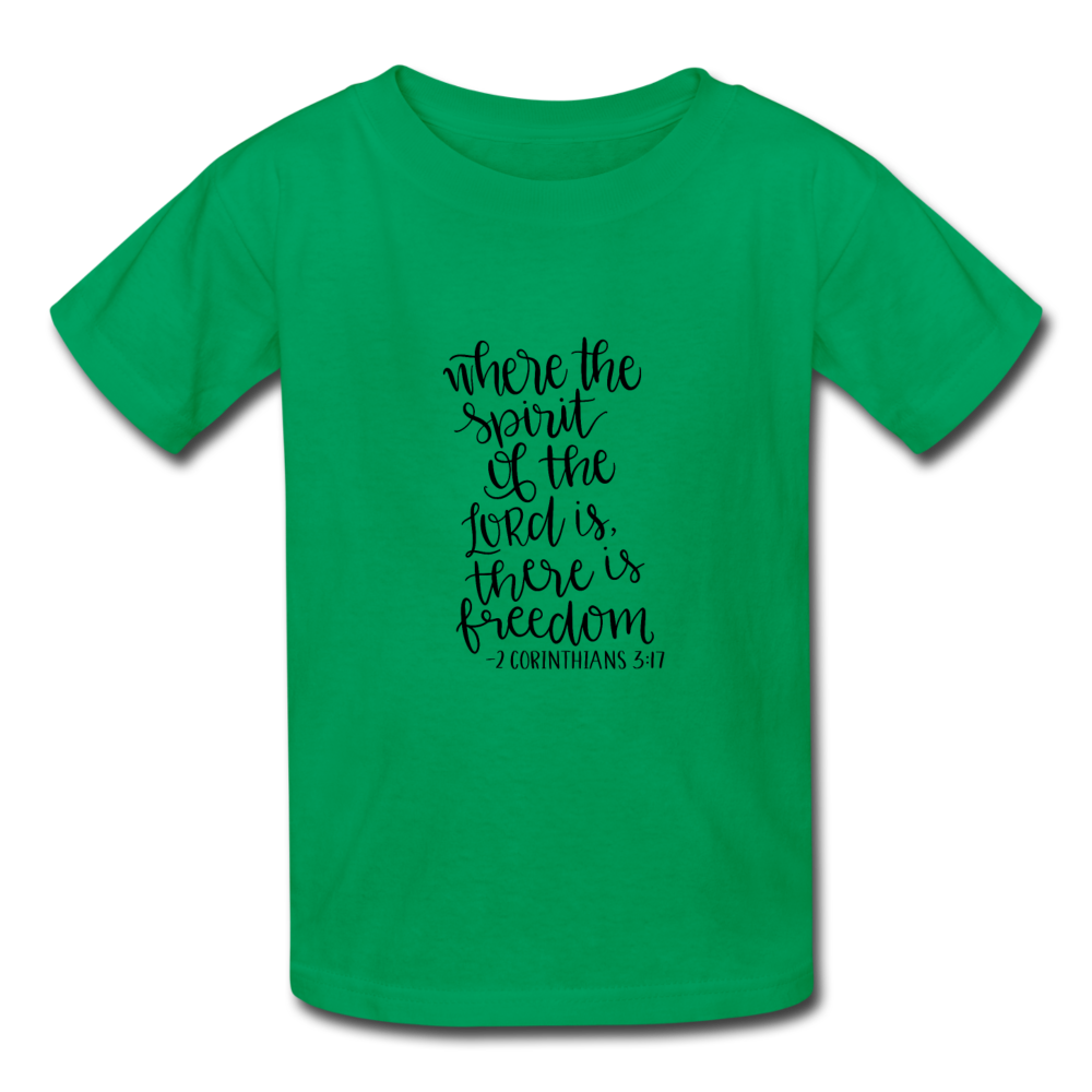 2 Corinthians 3:17 - Youth T-Shirt - kelly green