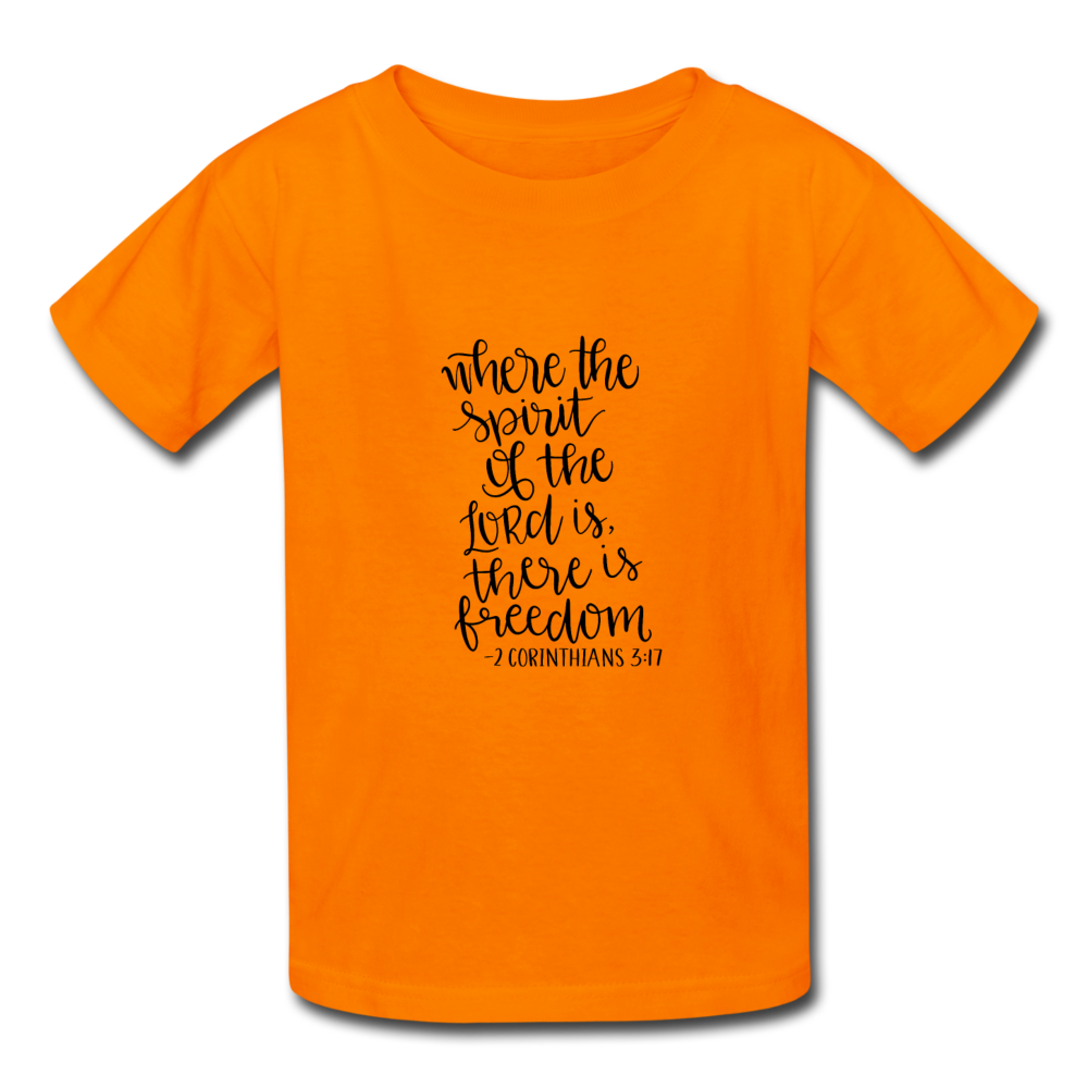 2 Corinthians 3:17 - Youth T-Shirt - orange