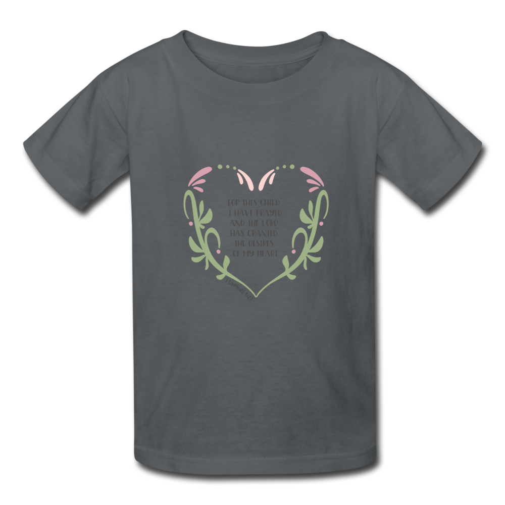 1 Samuel 1:27 - Youth T-Shirt - charcoal
