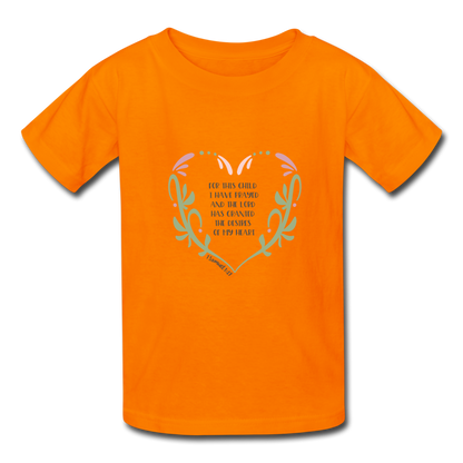 1 Samuel 1:27 - Youth T-Shirt - orange