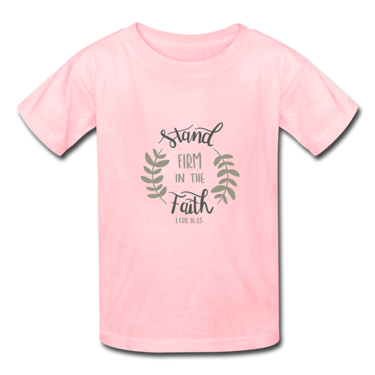 1 Corinthians 16:13 - Youth T-Shirt - pink