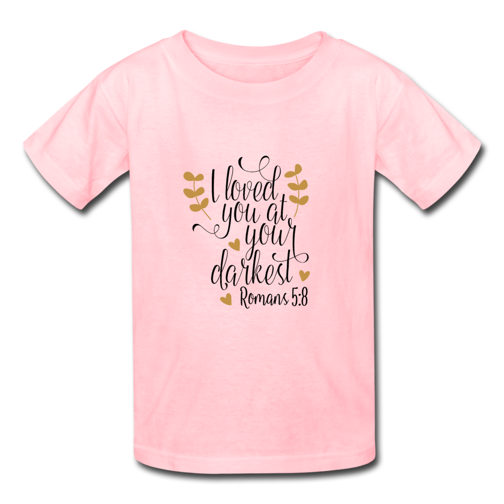 Romans 5:8 - Youth T-Shirt - pink