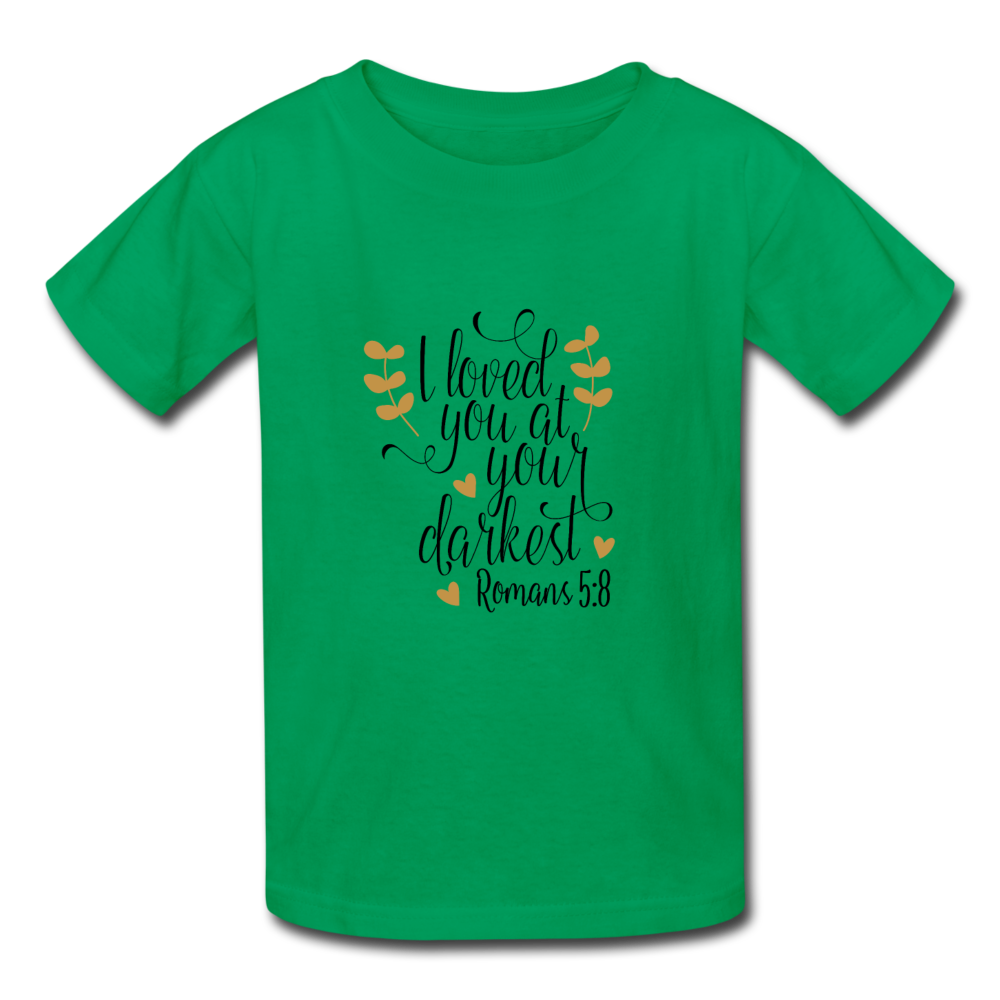 Romans 5:8 - Youth T-Shirt - kelly green
