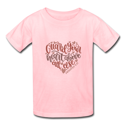 Proverbs 4:23 - Youth T-Shirt - pink