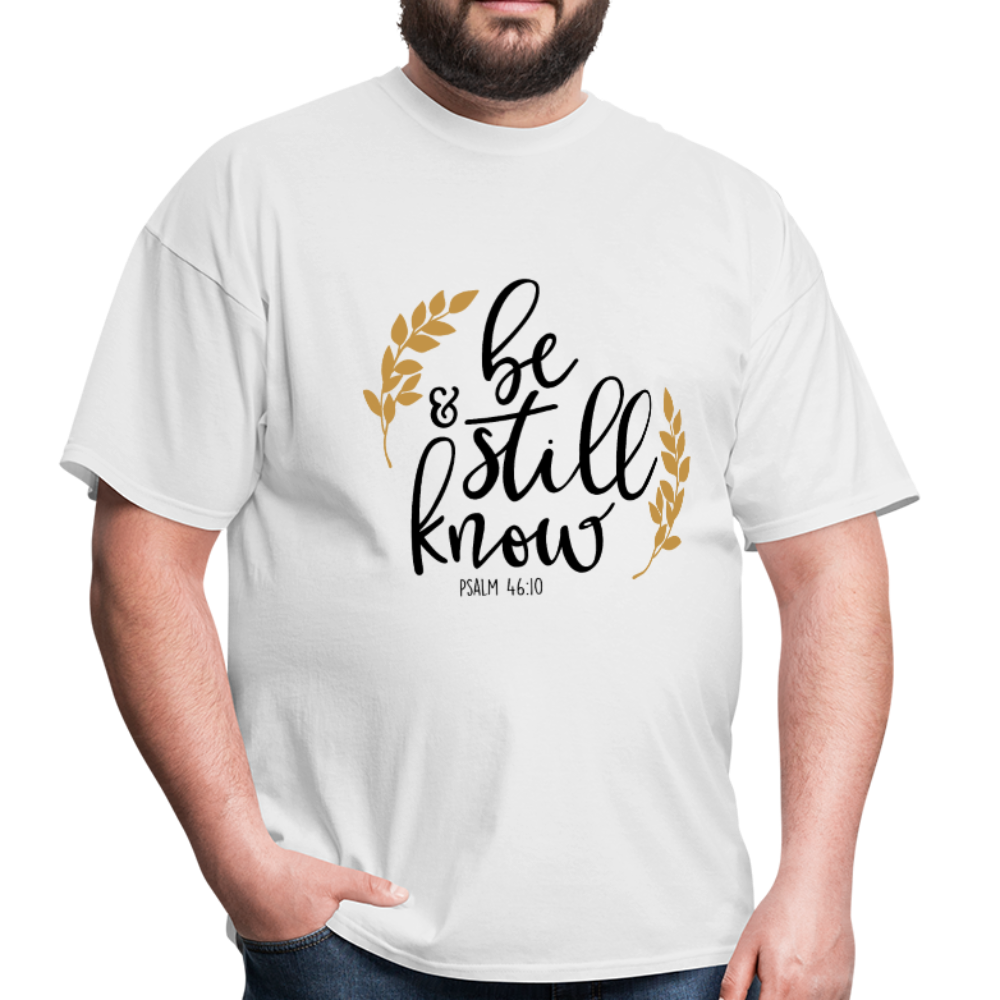 Psalm 46:10 - Men's T-Shirt - white