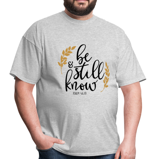 Psalm 46:10 - Men's T-Shirt - heather gray