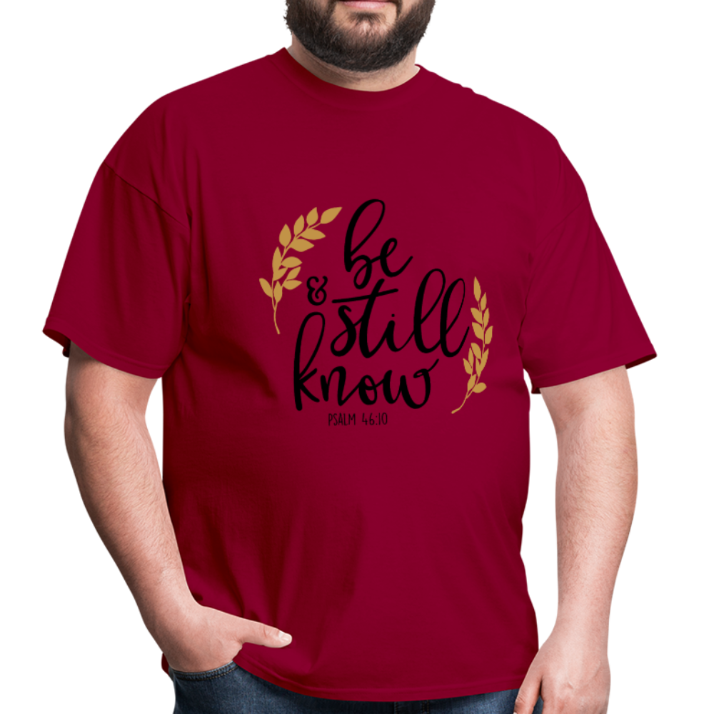 Psalm 46:10 - Men's T-Shirt - dark red