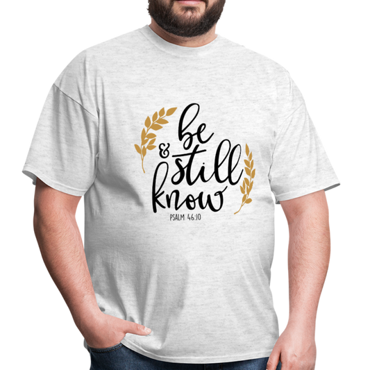 Psalm 46:10 - Men's T-Shirt - light heather gray