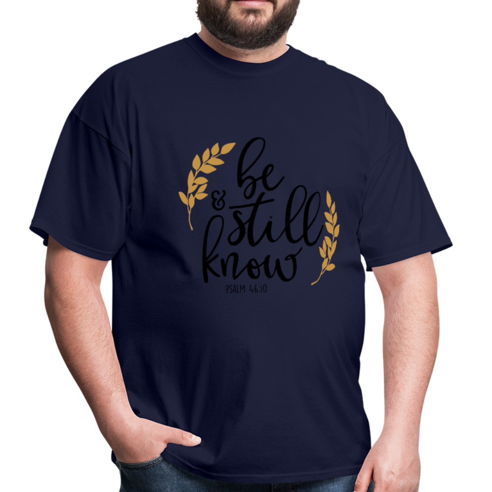 Psalm 46:10 - Men's T-Shirt - navy