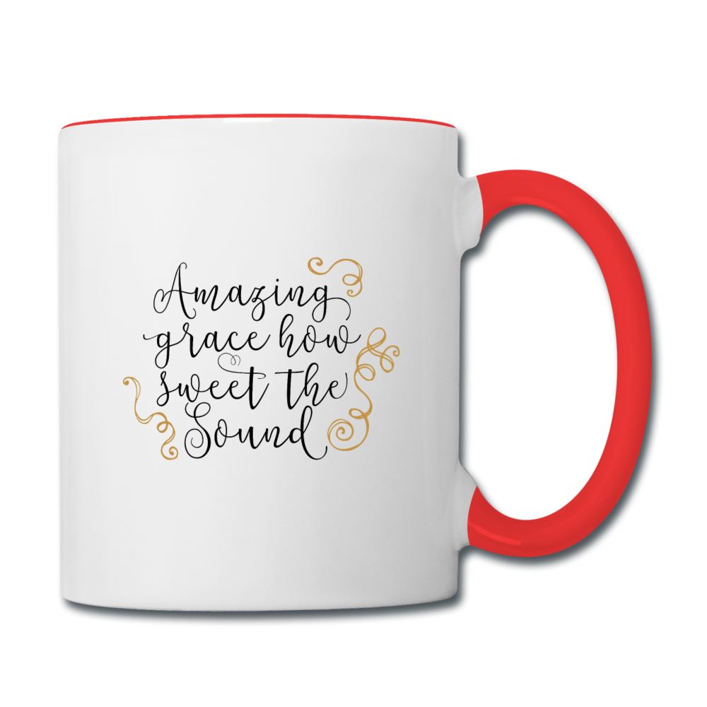 Amazing Grace - Contrast Coffee Mug - white/red