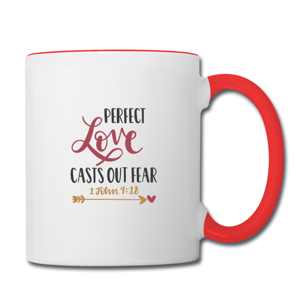 Perfect Love - Contrast Coffee Mug - white/red