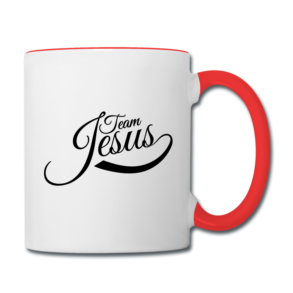 Team Jesus - Contrast Coffee Mug - white/red