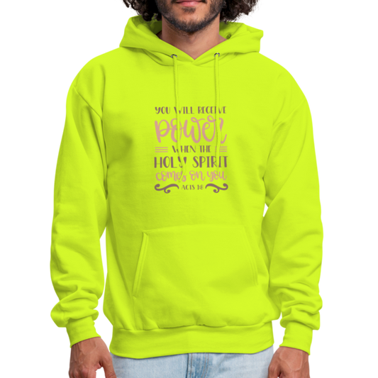 Acts 1:8 - Men's Hoodie - safety green