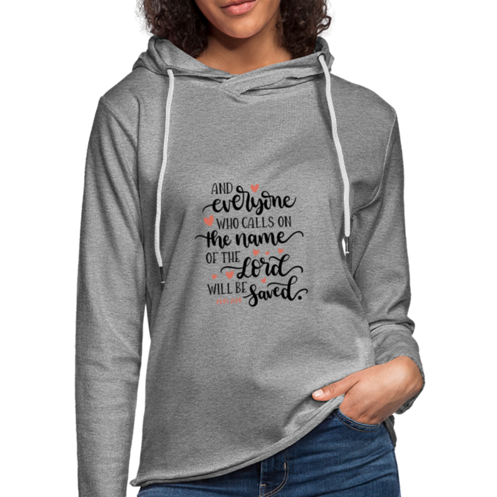 Acts 2:21 - Lightweight Terry Hoodie - heather gray
