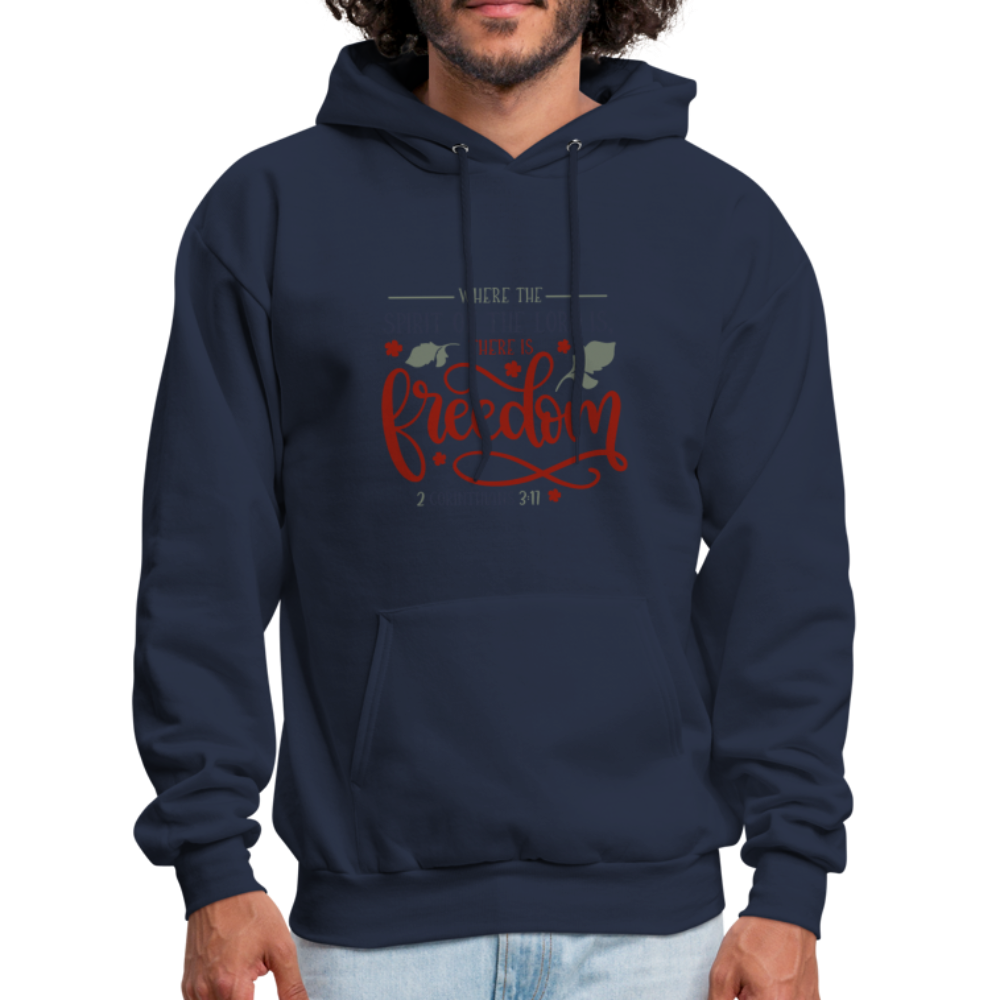 2 Corinthians 3:17 - Men's Hoodie - navy