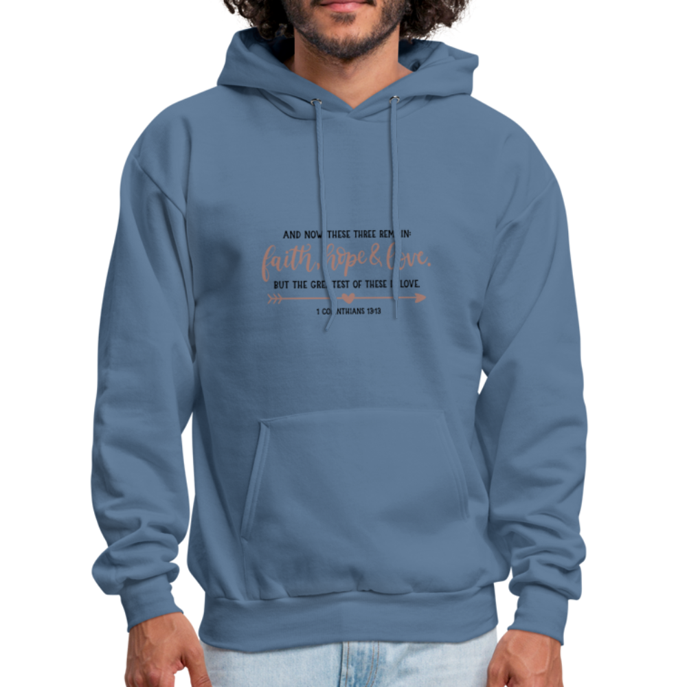1 Corinthians 13:13 - Men's Hoodie - denim blue