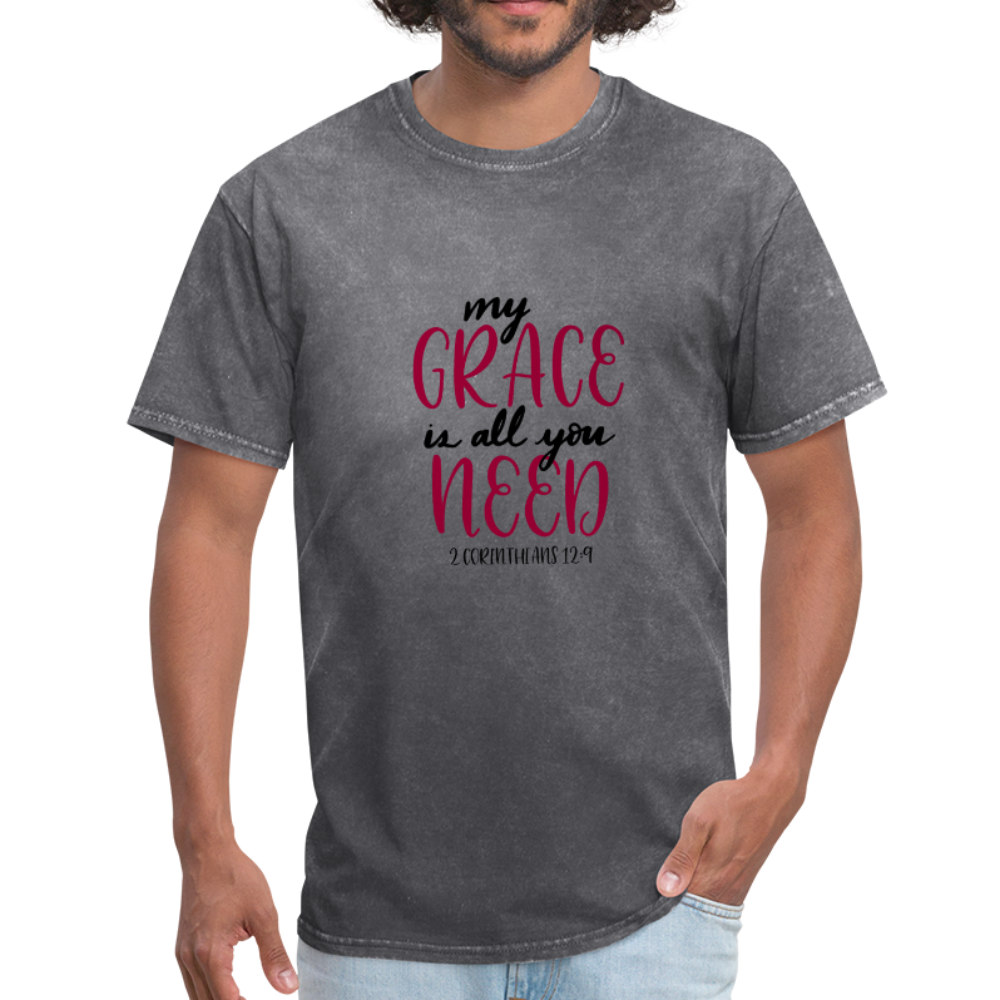 2 Corinthians 12:9 - Men's T-Shirt - mineral charcoal gray